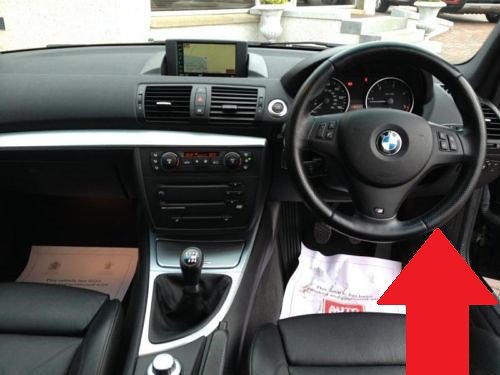 BMW 1 series e81 e82 e87 e88 diagnostic port location picture