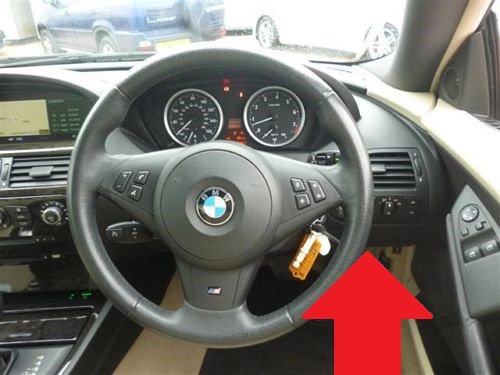 BMW e63 e64 6 series diagnostic port location picture