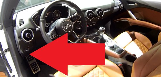 Audi TT Mk3 OBD2 diagnostic port location picture