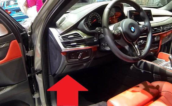 BMW x6 f16 diagnostic port location picture