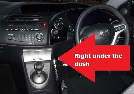 Honda Civic Mk8 diagnostic port location