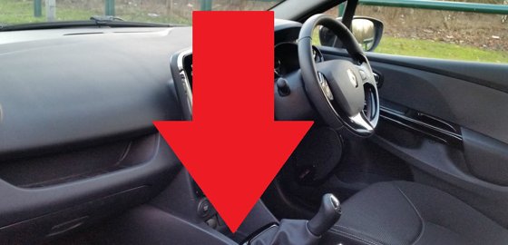 Renault Clio Mk4 OBD2 Diagnostic Port Location Picture
