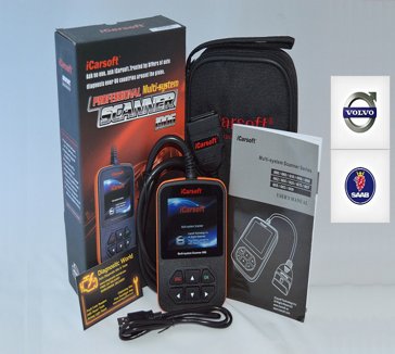 iCarsoft i906 Volvo Saab Diagnostic World engine ABS airbags transmission code reader reset