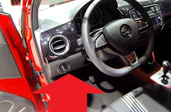 Skoda Citigo OBD2 Diagnostic Port Location