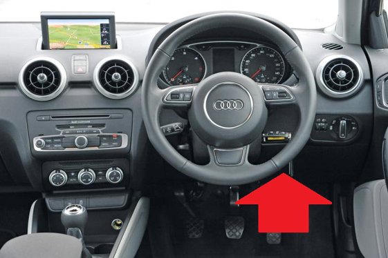 Audi A1 diagnostic port location picture